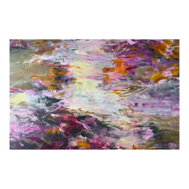 Adjusting My Rose Colored Glasses by Care Hanson | Original Contemporary Abstract Acrylic Painting For Sale