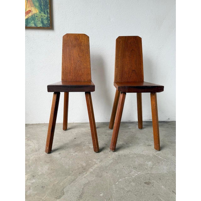 Brutalist Oak Chairs, 1950s, Set of 2 For Sale - Image 11 of 18