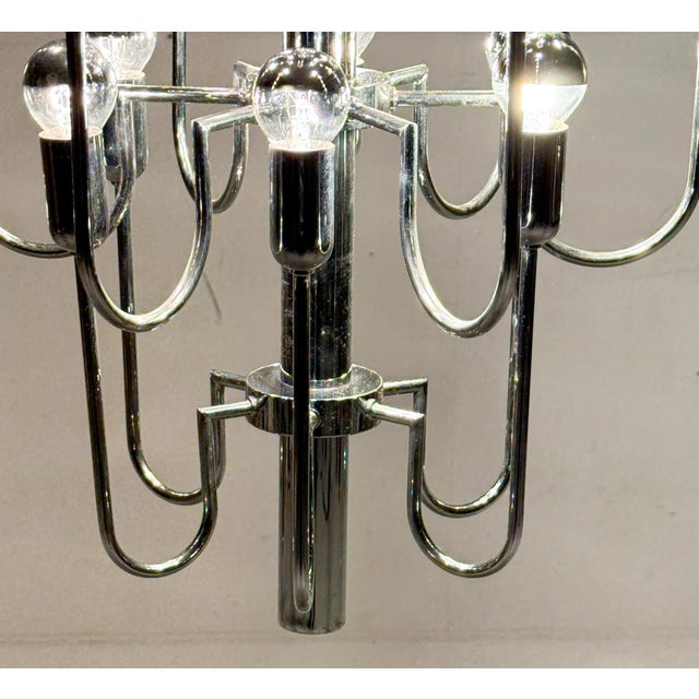 Mid-Century Modern Chrome Sputnik Chandelier by Gaetano Sciolari, Italy, 1970s For Sale - Image 18 of 18