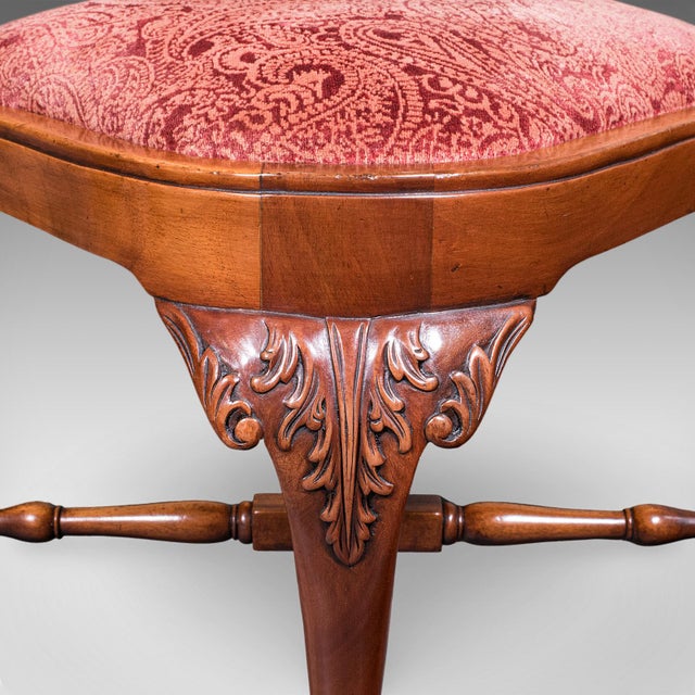 Antique Corner Armchair, English, Dressing Seat, Georgian Revival, Edwardian For Sale - Image 10 of 12