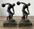 Art Deco Vintage Patinated Cast Brass Disc Thrower Bookends - A Pair For Sale - Image 3 of 12