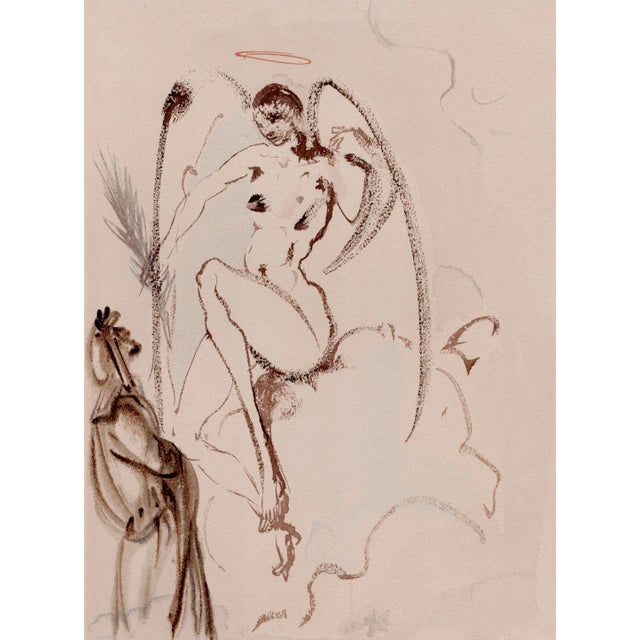 Salvador dali (1904-1989) gli angeli fedeli (the faithful angels) plate 28 from "la divina commedia" (the divine comedy),...