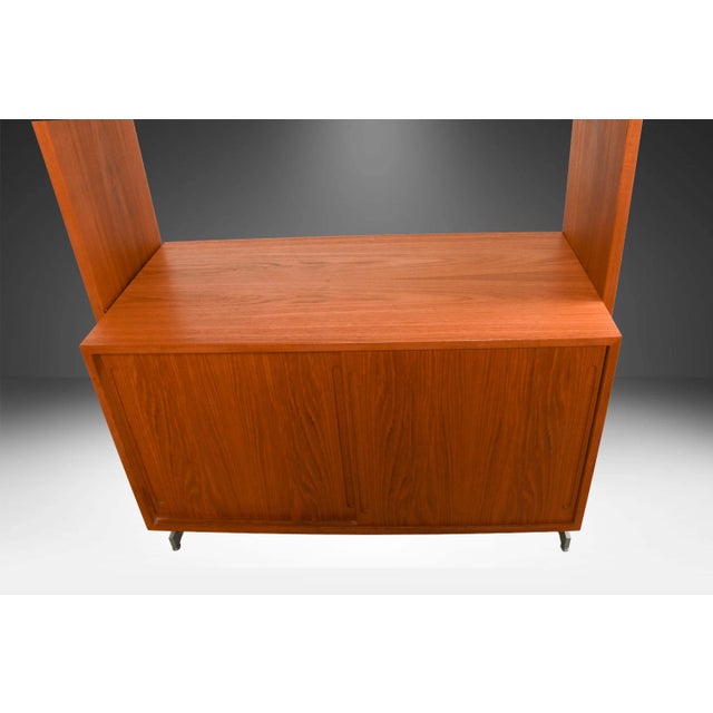 Hans Wegner Danish Teak Single Column Freestanding Modular Wall Unit Room Divider For Sale - Image 11 of 16