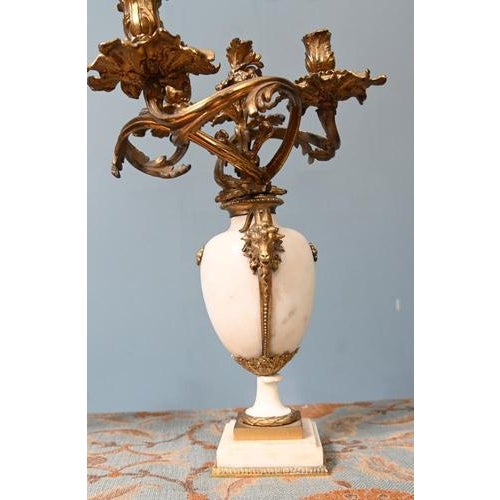 French Louis XVI Revival Gilt Marble Candelabras, 1890s, Set of 2 For Sale - Image 13 of 18