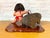 Vintage Japanese Kintarō Doll with Carved Wooden Bear, 1970s For Sale - Image 11 of 12