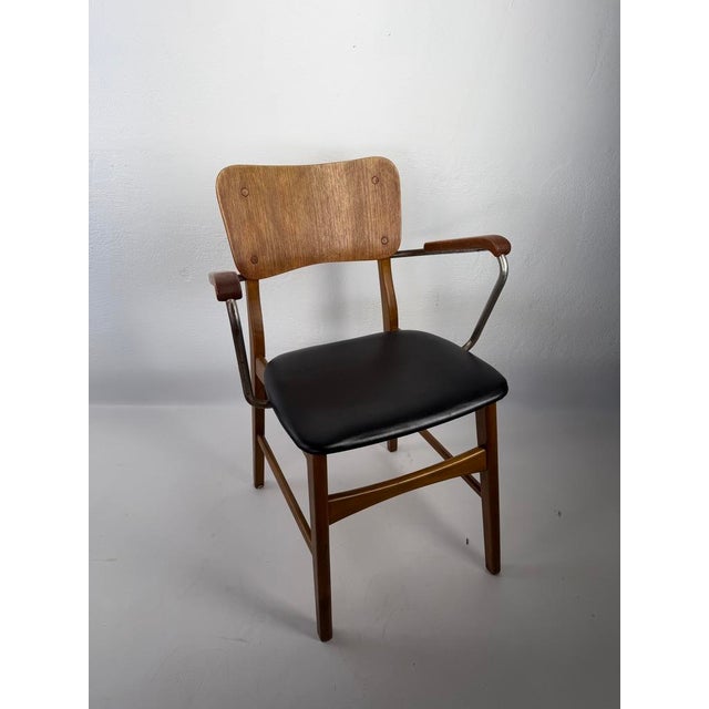 Wood Armchair by Steen Eiler Rasmussen & Kaj Lyngfeldt Larsen for Danbork, Denmark, 1954 For Sale - Image 7 of 12