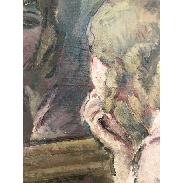 Henri Fehr, Jeune fille au rouge à lèvres, Oil on Canvas, Framed For Sale - Image 7 of 13