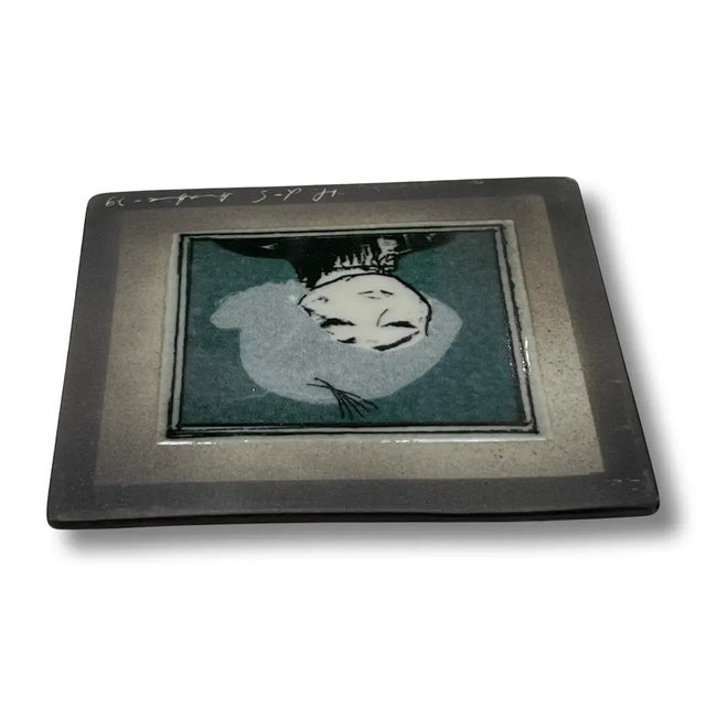 1970s 1979 Arabia Wall Tile Plate Signed by Helja Liukko-Sundström, Made in Finland For Sale - Image 5 of 11