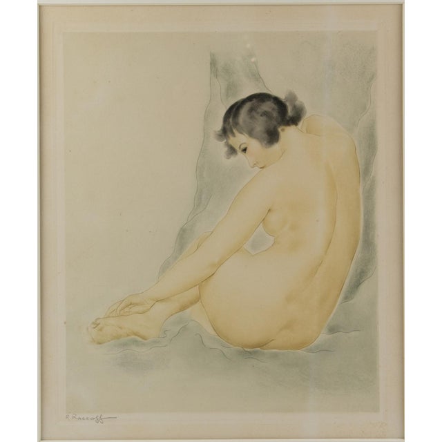 Female Nude Study Watercolor Drawing by Rotislaw Racoff, Circa 1940 For Sale - Image 4 of 14