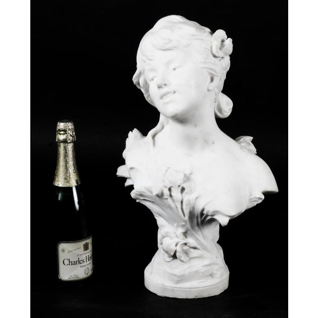 Auguste Moreau, Portrait Bust, 19th Century, Carrara Marble Sculpture For Sale - Image 12 of 14