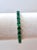 Modern 27 Carat Natural Emerald Tennis Bracelet, 14 Karat White Gold, 17gm, 7 Inch For Sale - Image 3 of 8