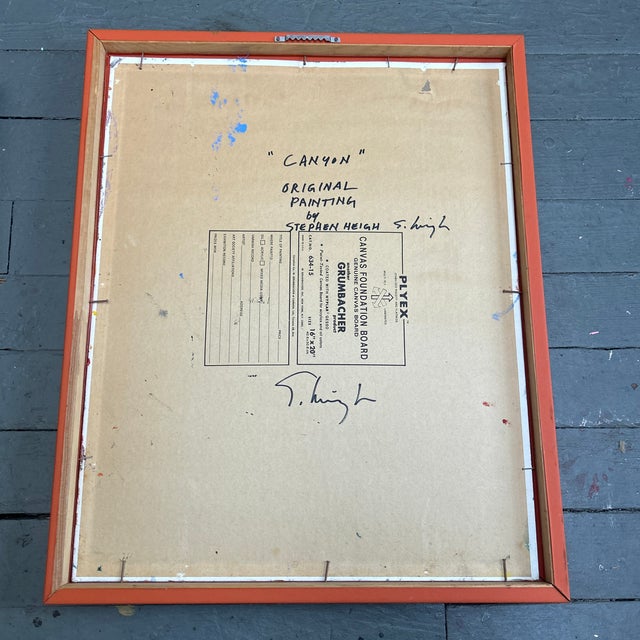 Contemporary Original Abstract Painting by Stephen Heigh “Canyon” For Sale - Image 4 of 4