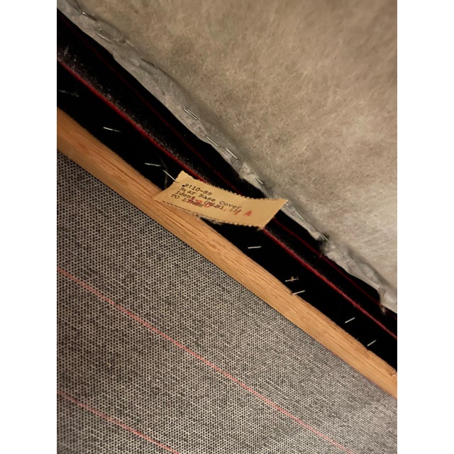 1980s Vladimir Kagan for Preview Furniture Black and Red Stripe Chaise For Sale - Image 9 of 12