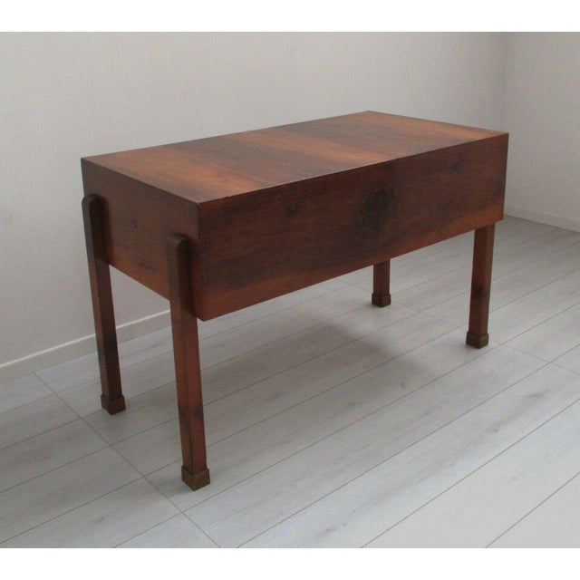 Wood Vintage Art Deco Center Desk, 1920s For Sale - Image 7 of 8