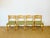 Set of four vintage scandinavian chairs in light wood, with a simple and functional design. their solid beechwood frame...