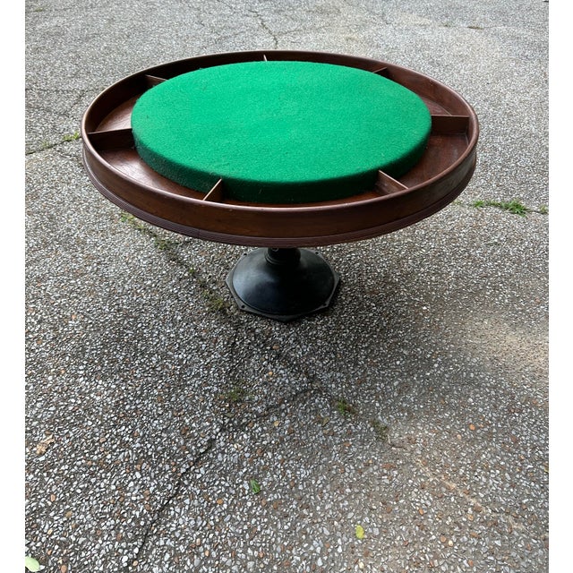 Vintage Historic Poker Table w/ Dining Top Built with unique craftsmanship this antique convertible poker table is...