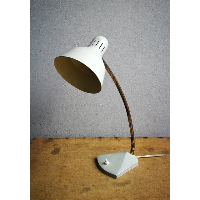 Desk Lamp in Light Gray, 1950s For Sale - Image 6 of 7