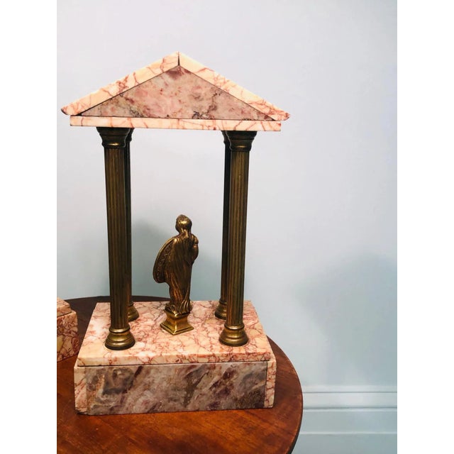 Mid 20th Century Neoclassical Bookends With Marble Stands - a Pair For Sale - Image 9 of 10