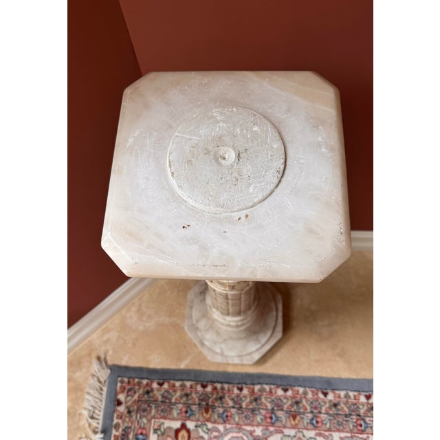Antique French Empire Marble/Onyx Pilaster, Column Pedestal Stand For Sale - Image 4 of 6