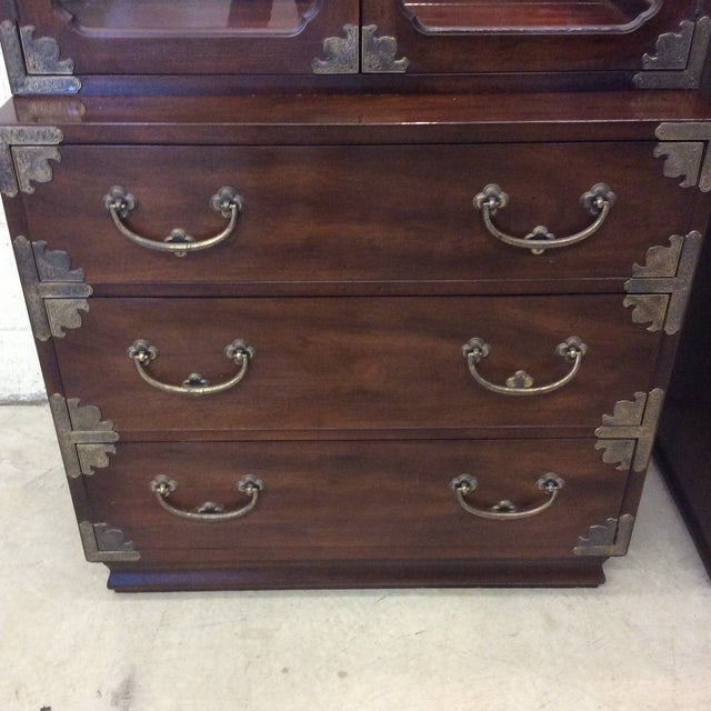 Henredon Pan Asian Mahogany China A Pair Chairish