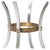 Maison Jansen style glass top center table featuring a sculptural silver metal base with gracefully curved saber legs, a...