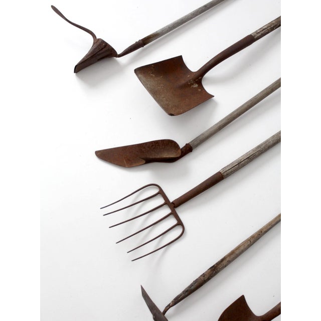 Farmhouse Antique Primitive Garden Tool Collection - 7 Piece For Sale - Image 3 of 18