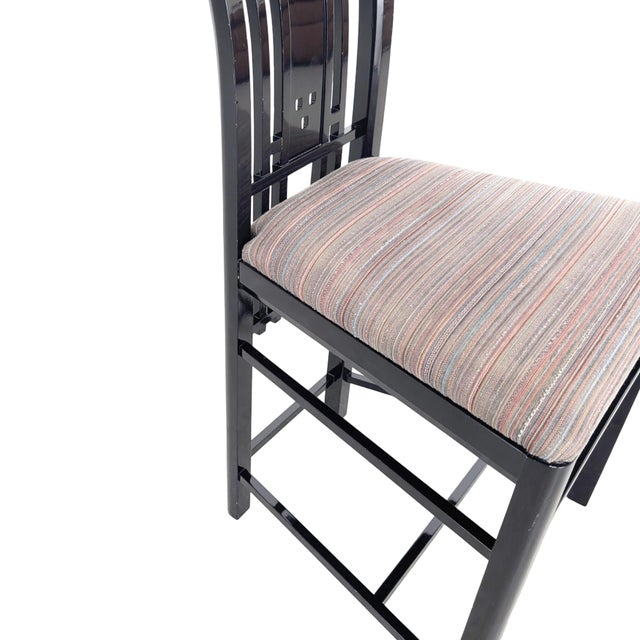 Black Chairs by Umberto Asnago for Giorgetti, Italy, Set of 3 For Sale - Image 9 of 11
