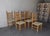 1980s Set of 8 Italian Pine and Rush Ladderback Dining Chairs For Sale - Image 5 of 10