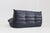 Animal Skin Vintage Togo Two-Seater Sofa in Blue Leather by Michel Ducaroy for Ligne Roset, 1990s For Sale - Image 7 of 10