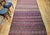Textile Vintage Moroccan Tribal Kilim, Handwoven Wool, Stripe Geometric Pattern, Purple & Yellow, 6x10 For Sale - Image 7 of 17