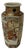 6" Asian Satsuma Style Hexagonal Figures Painted Porcelain Art Vase For Sale