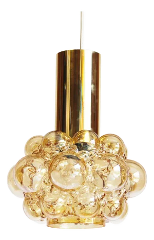 Glass Bubble Pendant Light by Helena Tynell for Glashutte Limburg, 1970s
