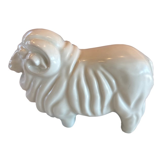 Vintage Japanese Okimono Ram Figurine For Sale