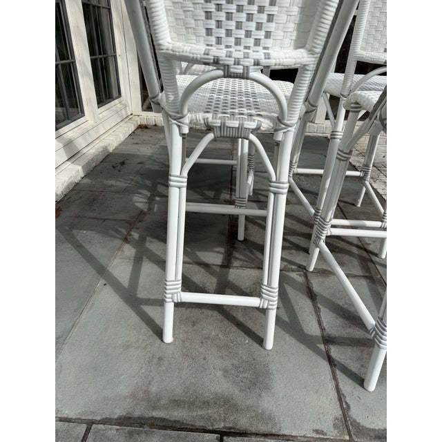 2020s Set of 4 Woven Counter Stools by Serena and Lily For Sale - Image 5 of 8