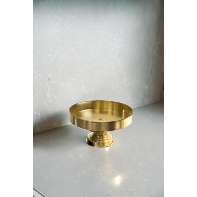 Rl 04 Centerpiece in Silver Plated Brushed Brass by Caspal For Sale - Image 4 of 10