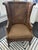 Bamboo Lane Venture Excursions Collection wingback armchair with caning at back and sides, original upholstery, bent...