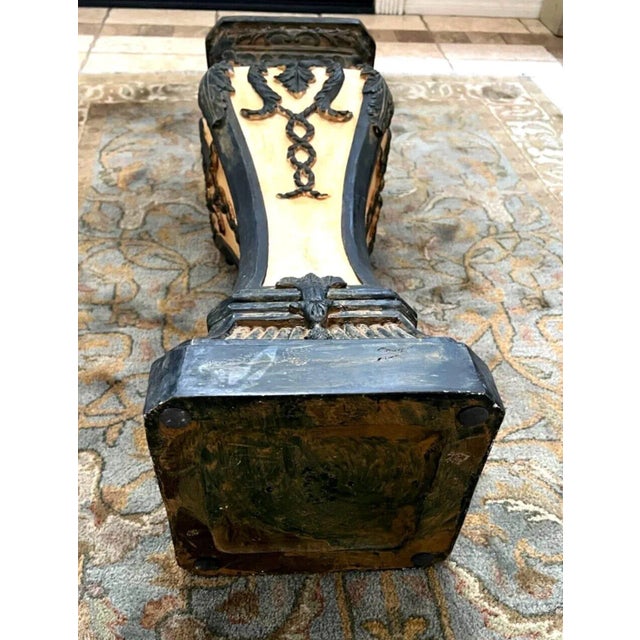 Gorgeous Faux Stone and Iron Looking Victorian style Molded Resin and Hand Painted Pedestal Plant stand / Bust Display...