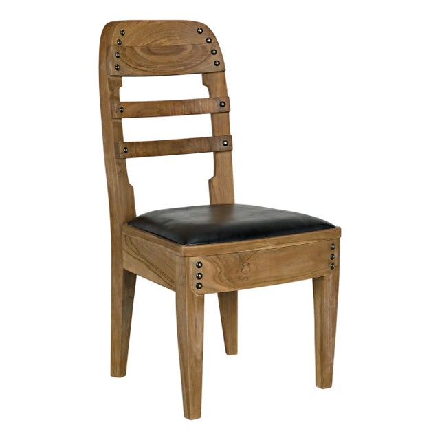 NOIR Laila Chair, Teak with Leather For Sale
