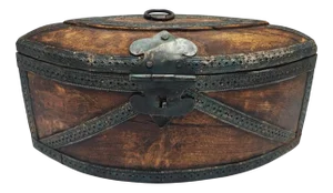Pre-War Wooden Box with Ironwork, 1890s