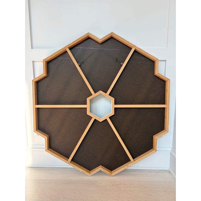 Vintage Large Hard Edge Abstract Geometric Shaped Painting, Manner of Frank Stella For Sale - Image 9 of 12