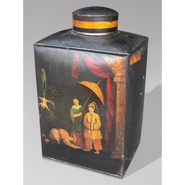 William IV Painted Toleware Tea Canisters, 1830, Set of 3 For Sale - Image 3 of 8
