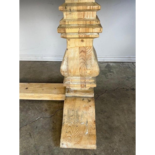 19th. C. Italian Tuscan Style Bleached Walnut Dining Table W/ Leaves For Sale - Image 4 of 15