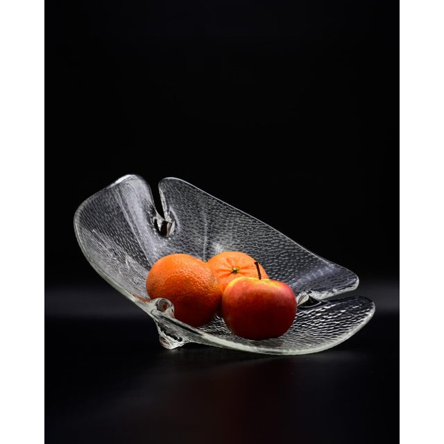 Modern Textured Glass Centerpiece Bowl from Peill & Putzler, Germany, 1970s For Sale - Image 3 of 12
