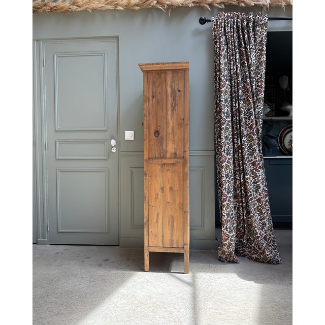 Column Storage Unit with Sculpted Metal Door, 1890s For Sale - Image 5 of 18