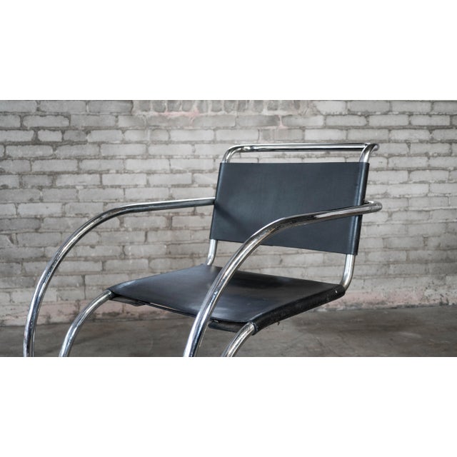 Vintage Mid Century Chairs Mies Van Der Rohe 'Mr20' Attr. Chairs - A Pair For Sale - Image 11 of 18