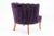 Art Deco Contemporary Art Deco Style Purple Velvet Channel Back Accent Lounge Chair For Sale - Image 3 of 9
