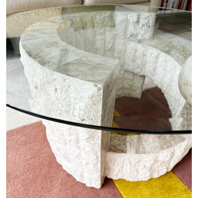 Maitland - Smith Vintage 1980s Postmodern Maitland Smith Style Sculptural Coffee Table For Sale - Image 4 of 8