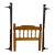 Vintage Twin Size Cannonball Spindle Headboard Bedframe For Sale