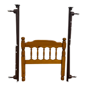 Vintage Twin Size Cannonball Spindle Headboard Bedframe