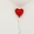 Handcrafted red ceramic heart balloon wall sculpture designed as contemporary art décor, this glossy balloon sculpture is...